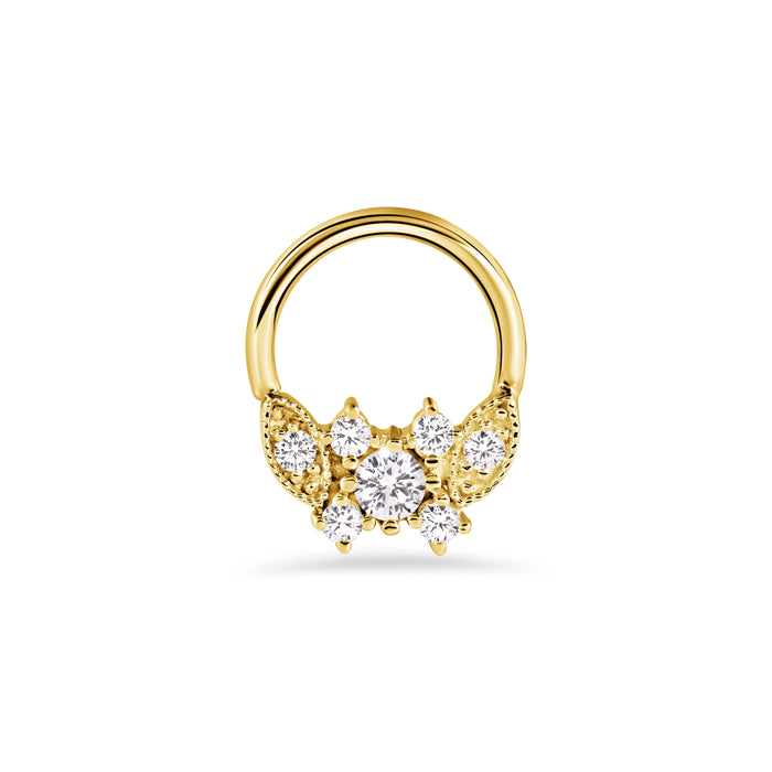 Gemmed Butterfly Seamless Ring