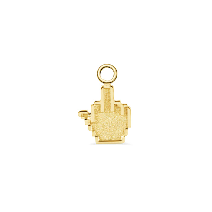 Pixel Middle Finger Charm