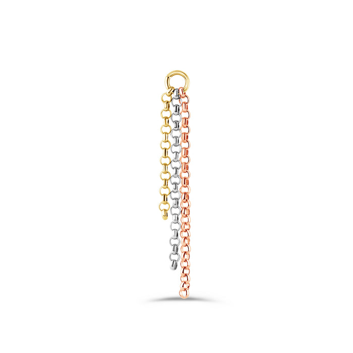 Mixed Color Rolo Triple Chain