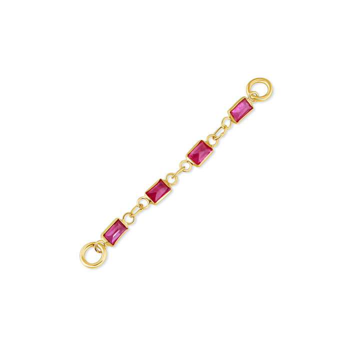 Baguette Ruby Chain