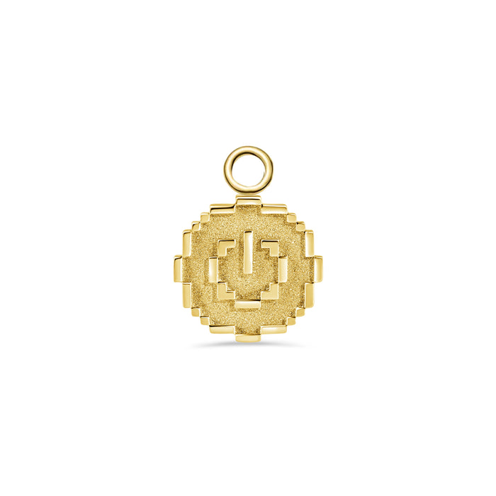 Pixel Power Button Charm