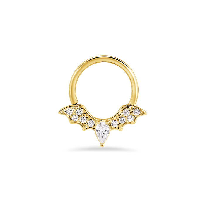 Gemmed Bat Seamless Ring