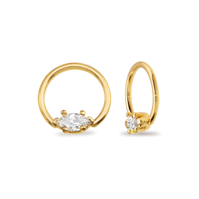Seamless Ring with Fixed 6 Prongs Marquise