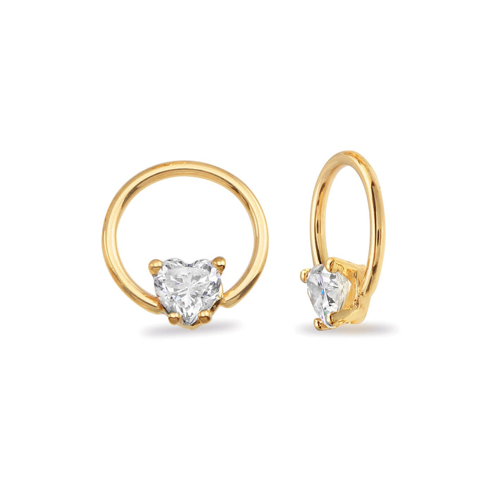 Seamless Ring With Fixed Heart Prong