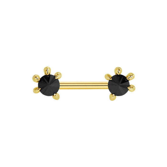 Claw with Gem Straight Barbell