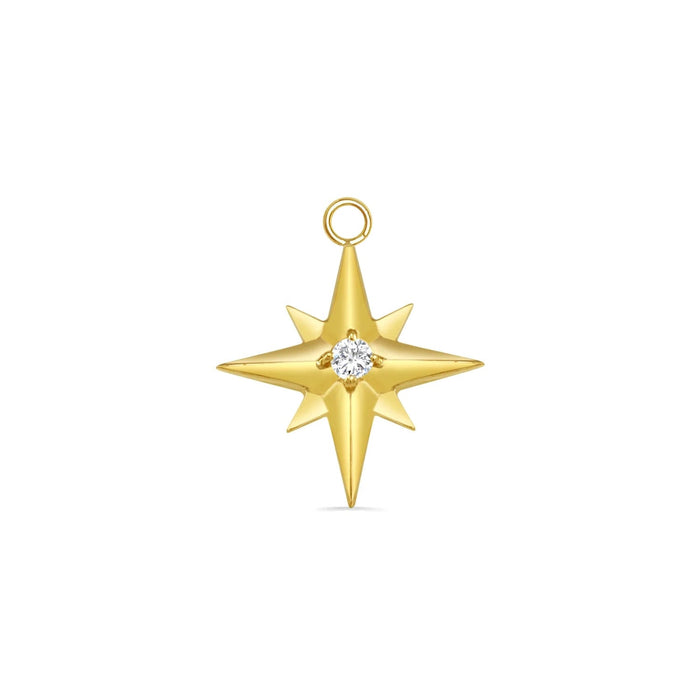 Accented Shining Star with Gem Charm