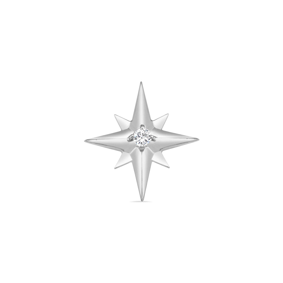 Accented Shining Star with Gem End