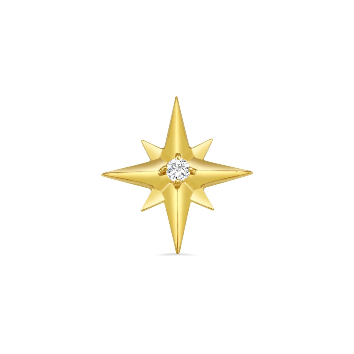 Accented Shining Star with Gem End