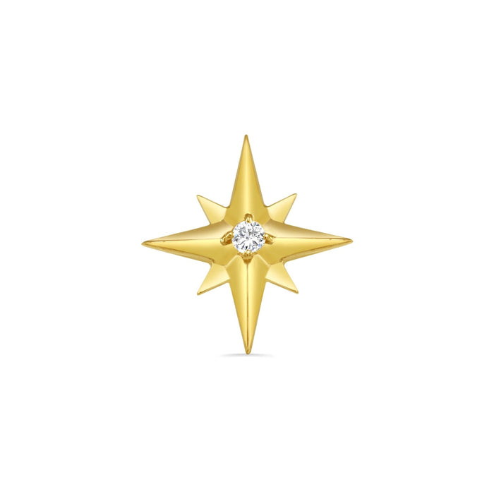 Accented Shining Star with Gem End