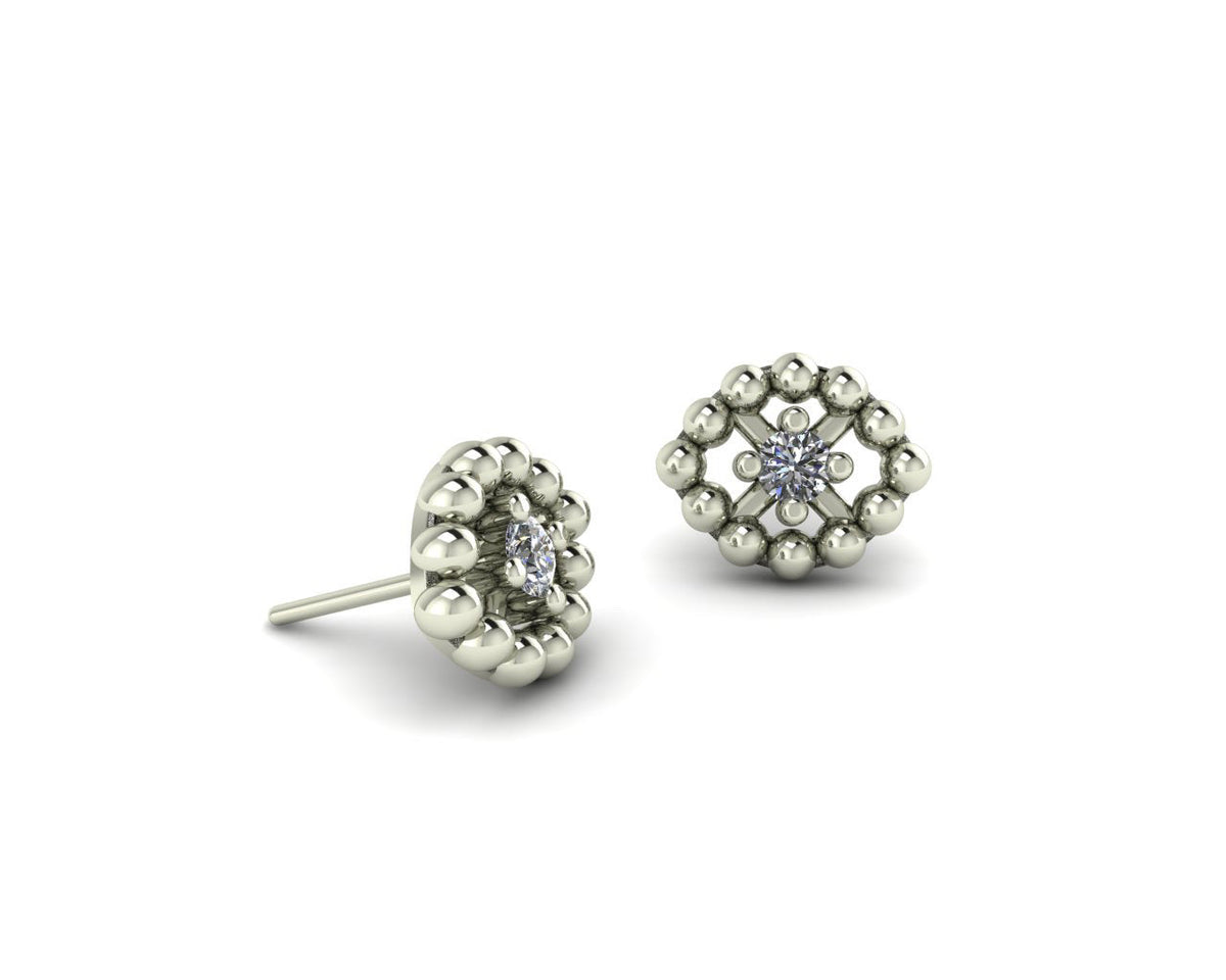 Beaded Oval With Gem End
