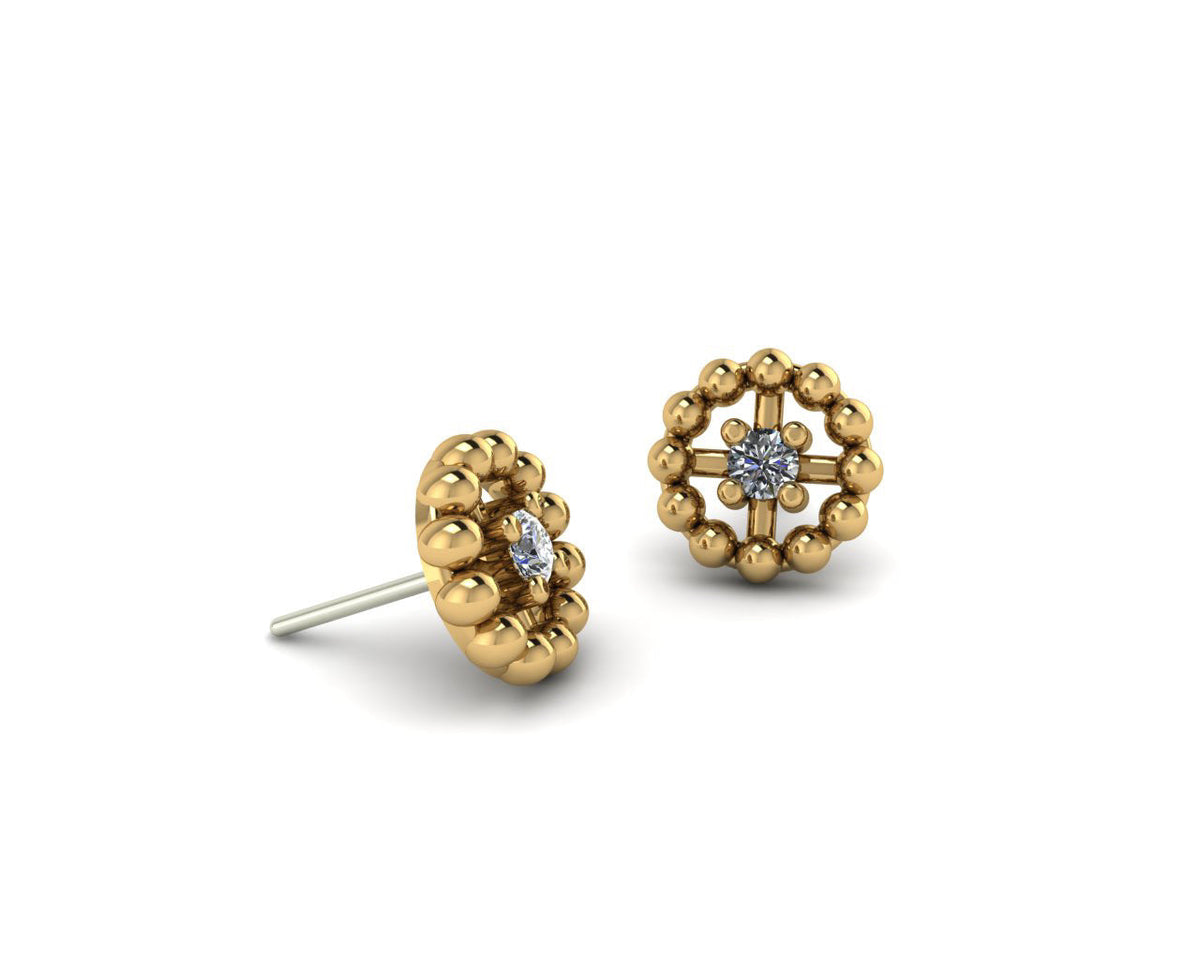 Beaded Circle With Gem End