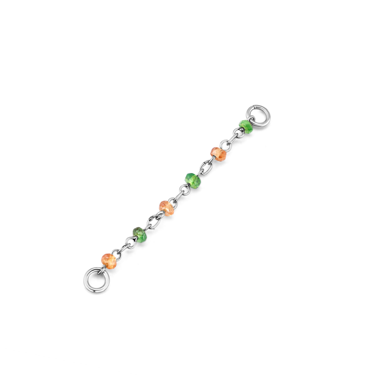 Green and Orange Sapphire Chain
