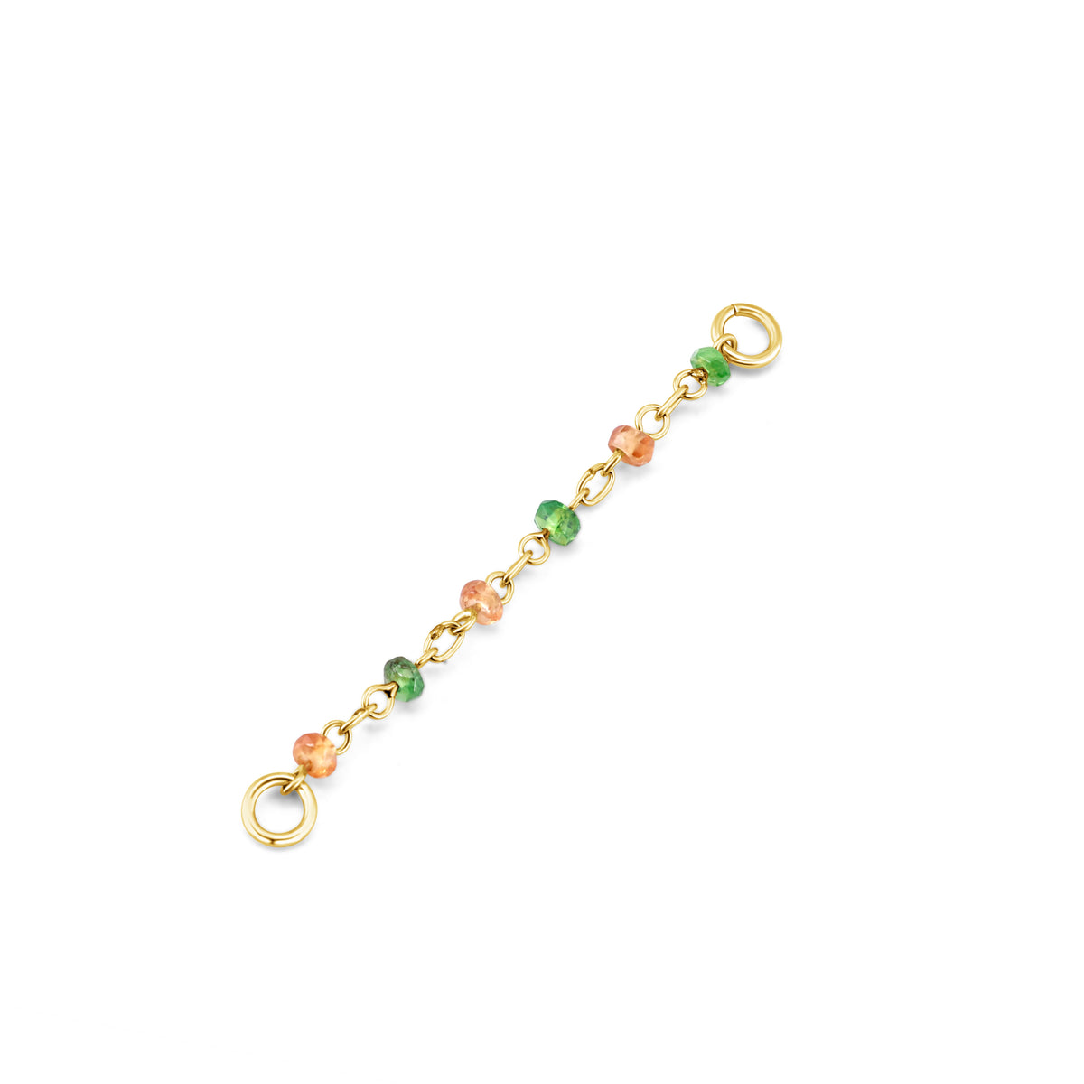 Green and Orange Sapphire Chain