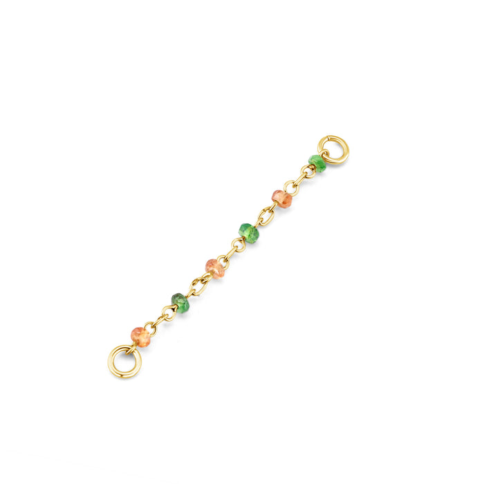 Green and Orange Sapphire Chain