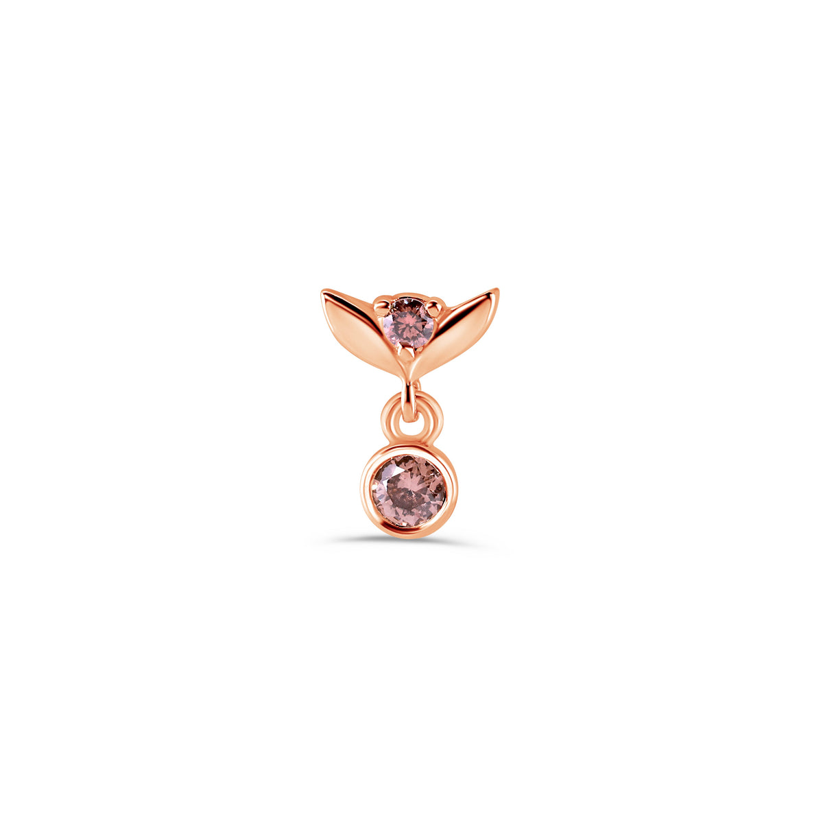 Tulip Dangle with Bezel