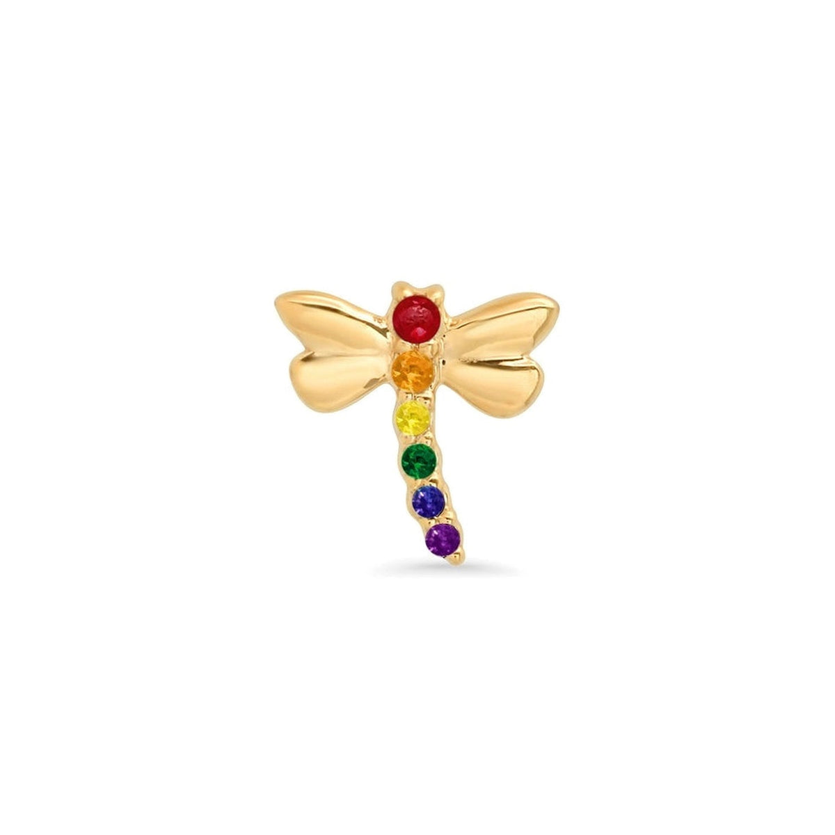Pride Dragonfly with Gems End