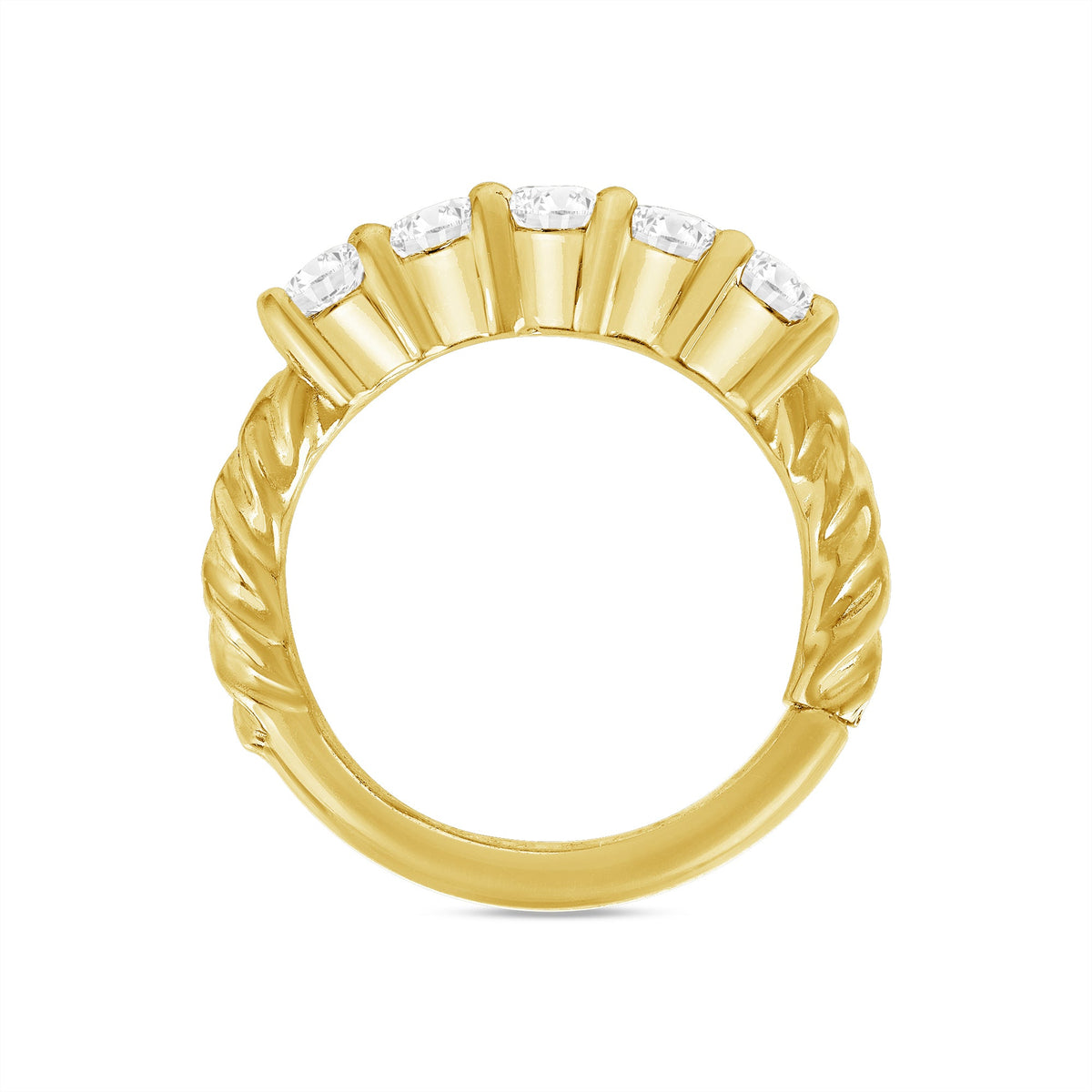 5 Prong Filigree Seamless Ring