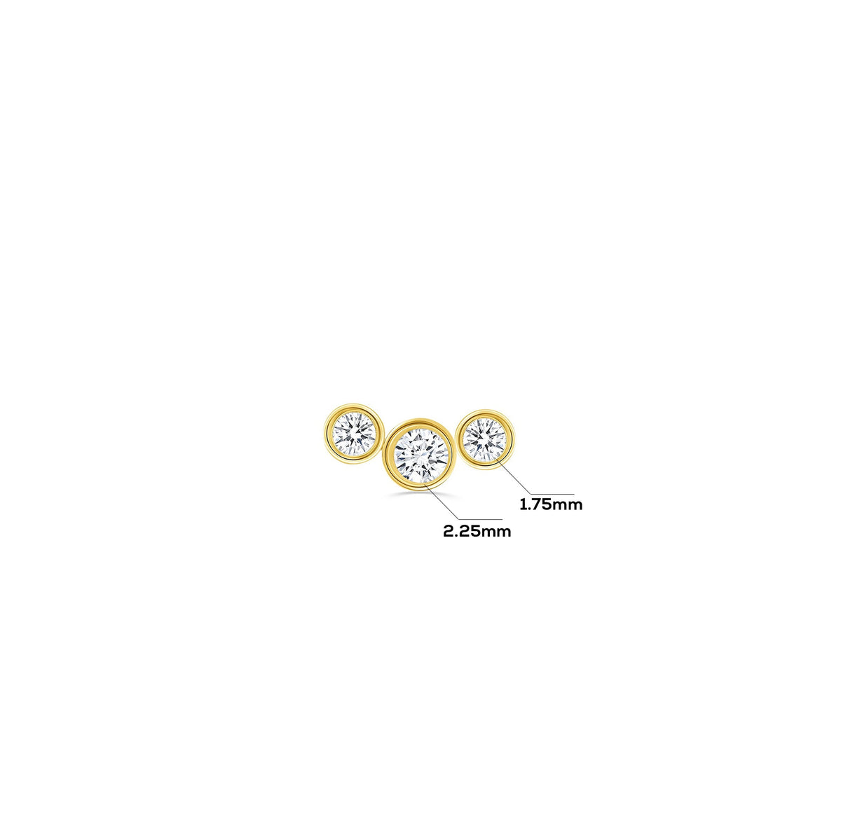3 Gem Bezel Cluster End