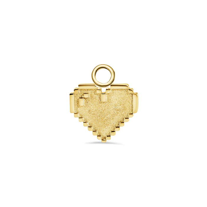 Pixel Shining Heart Charm