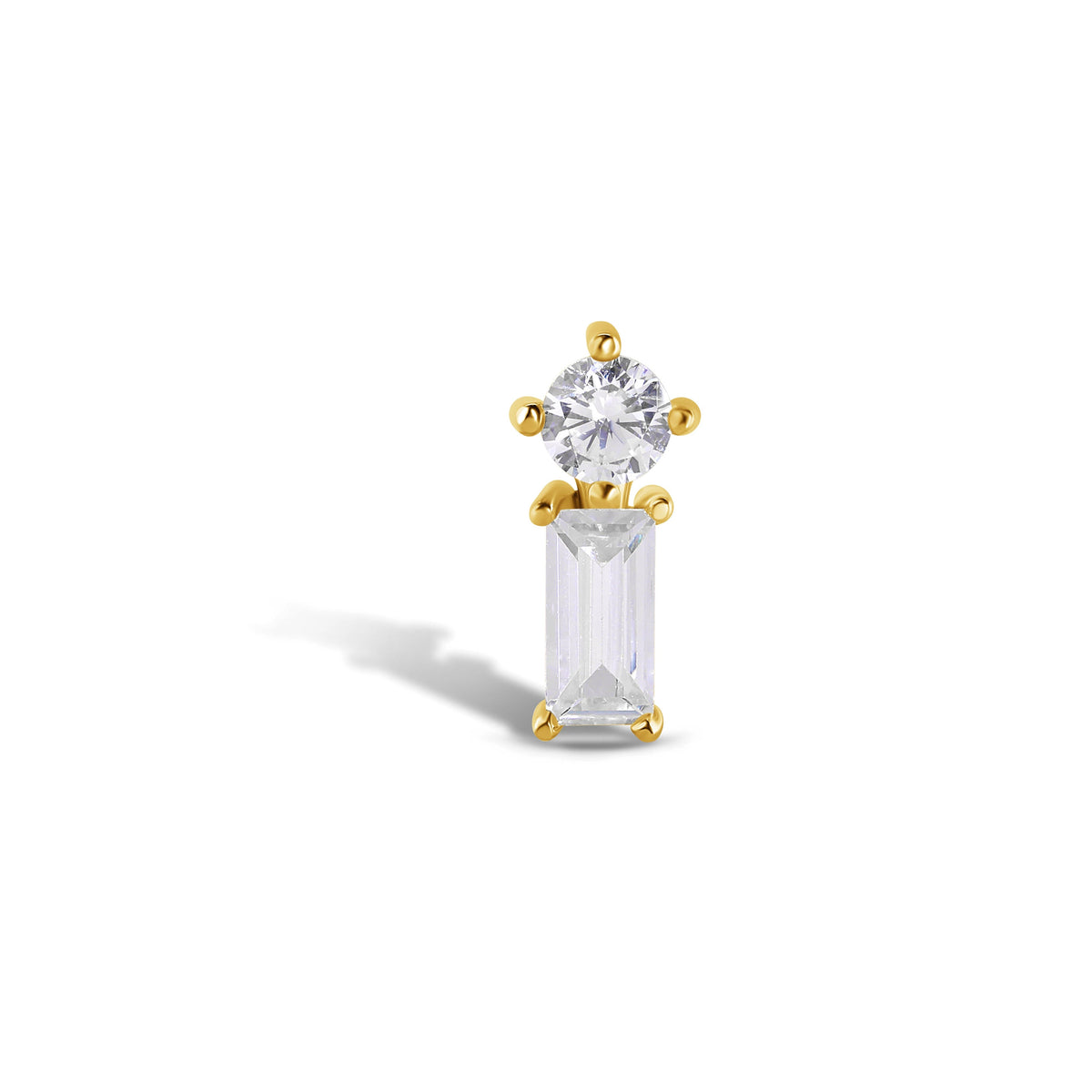 Prong Stacked Baguette End