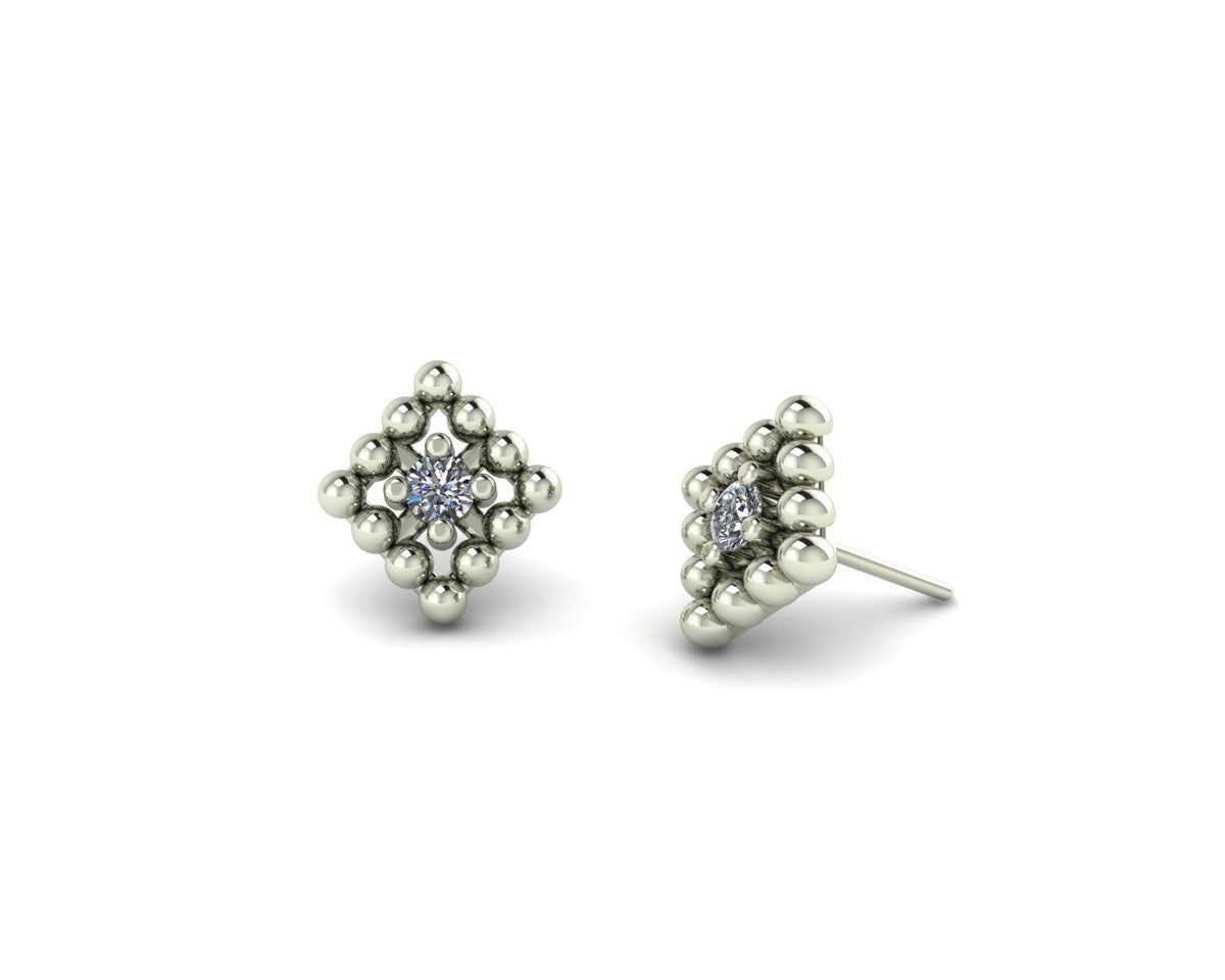 Beaded Diamond With Gem End