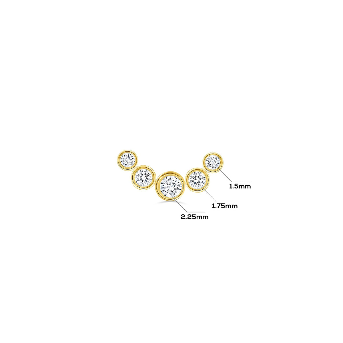 5 Gem Bezel Cluster End