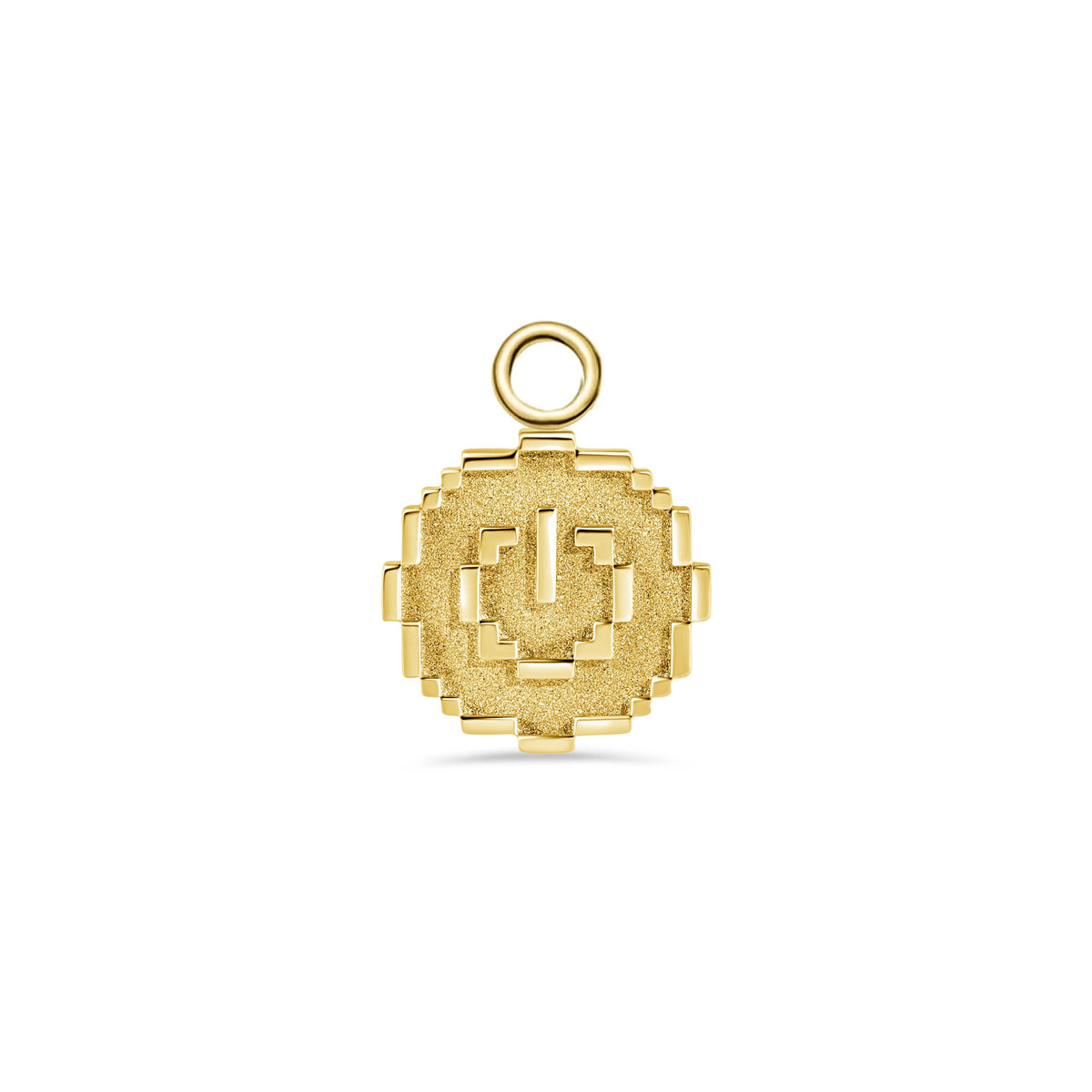 Pixel Power Button Charm