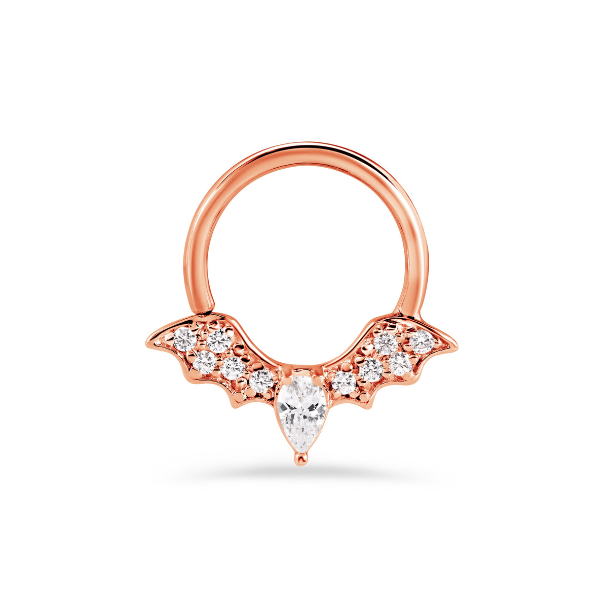 Gemmed Bat Seamless Ring