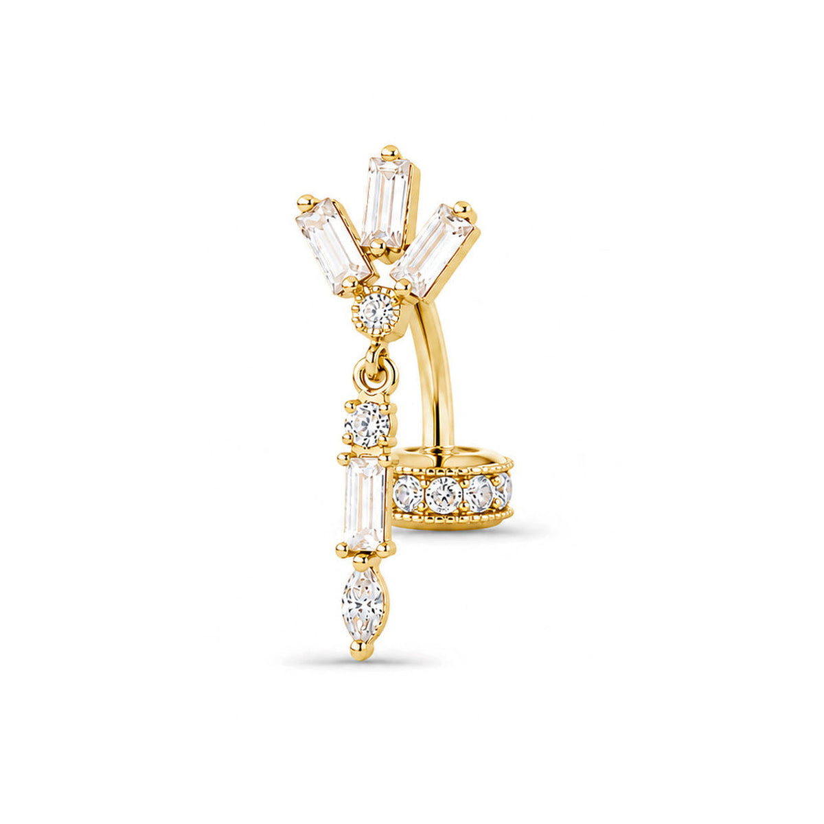 Anabel & Chambord Pavé Curved Barbell