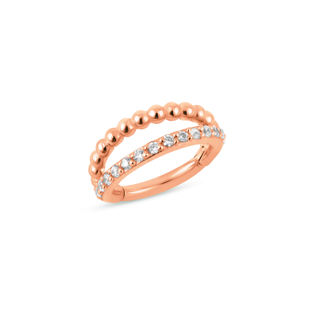 Double Row Beaded & Gemmed Clicker