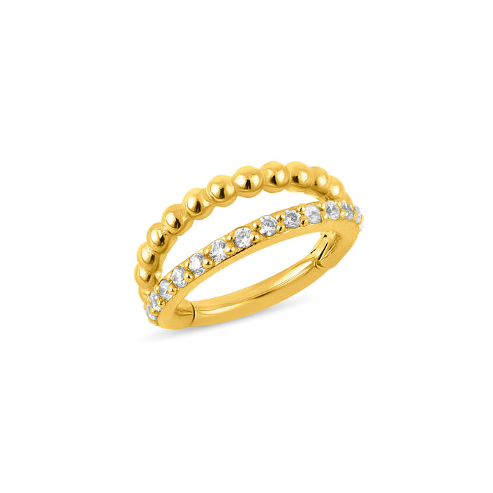 Double Row Beaded & Gemmed Clicker