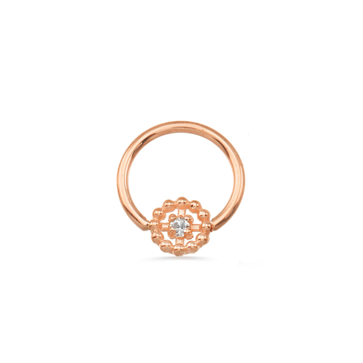 Seamless Ring with Beaded Circle