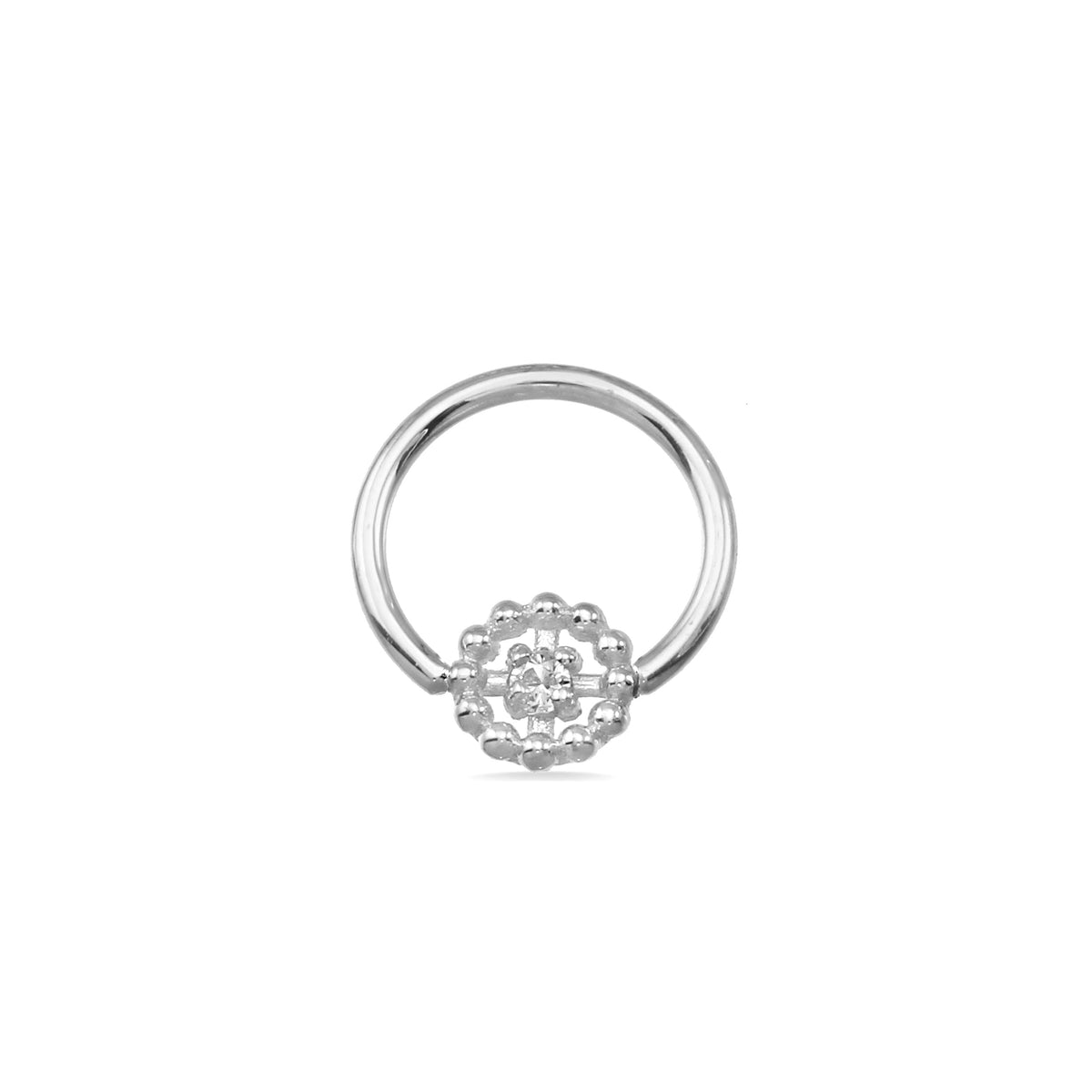 Seamless Ring with Beaded Circle