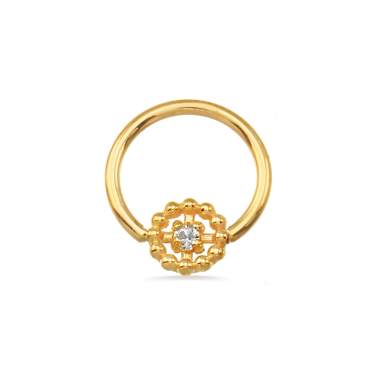 Seamless Ring with Beaded Circle