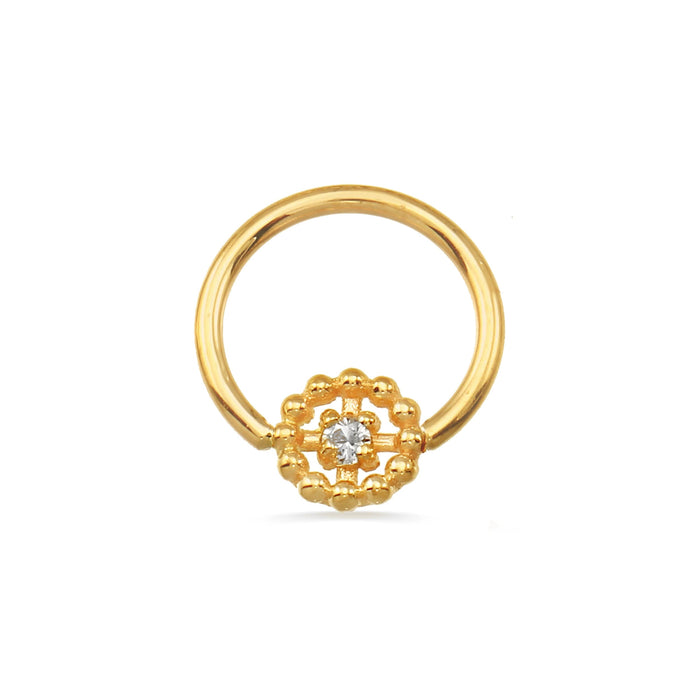 Seamless Ring with Beaded Circle