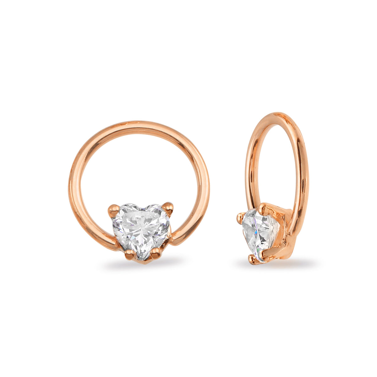 Seamless Ring With Fixed Heart Prong
