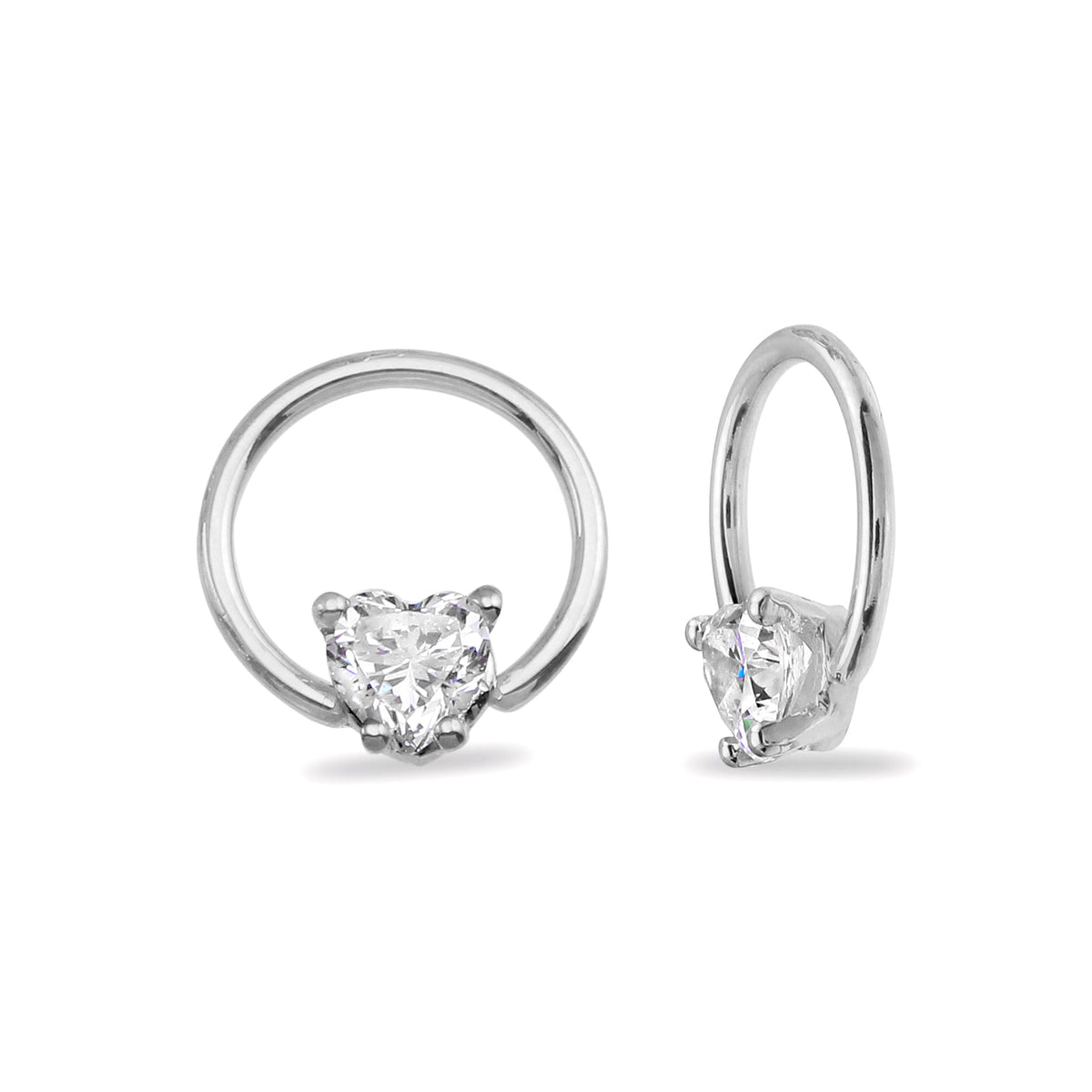 Seamless Ring With Fixed Heart Prong