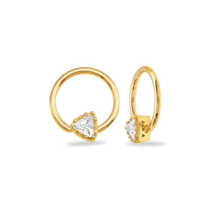 Seamless Ring With Fixed Charming Triangle Prong