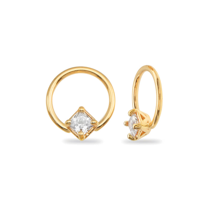 Seamless Ring With Fixed Square Prong