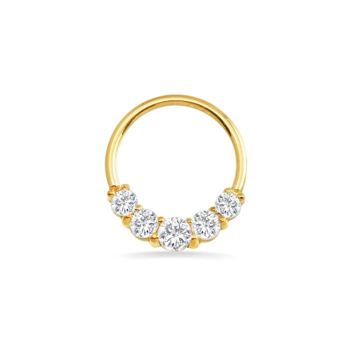 Prong Set 5 Gem Seamless Ring