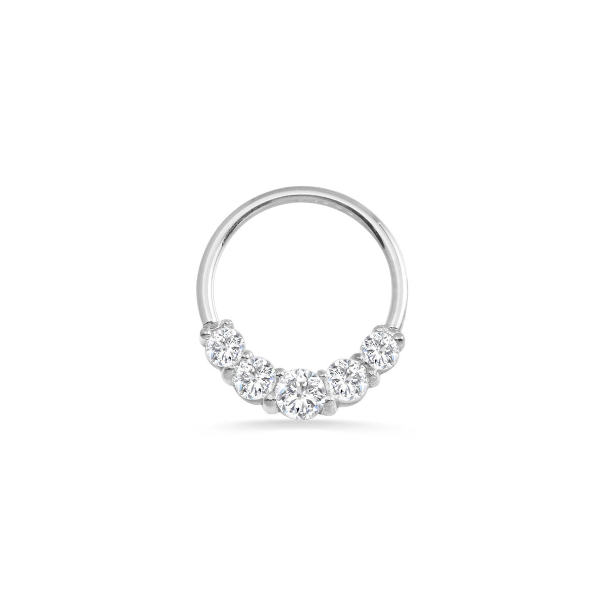 Prong Set 5 Gem Seamless Ring