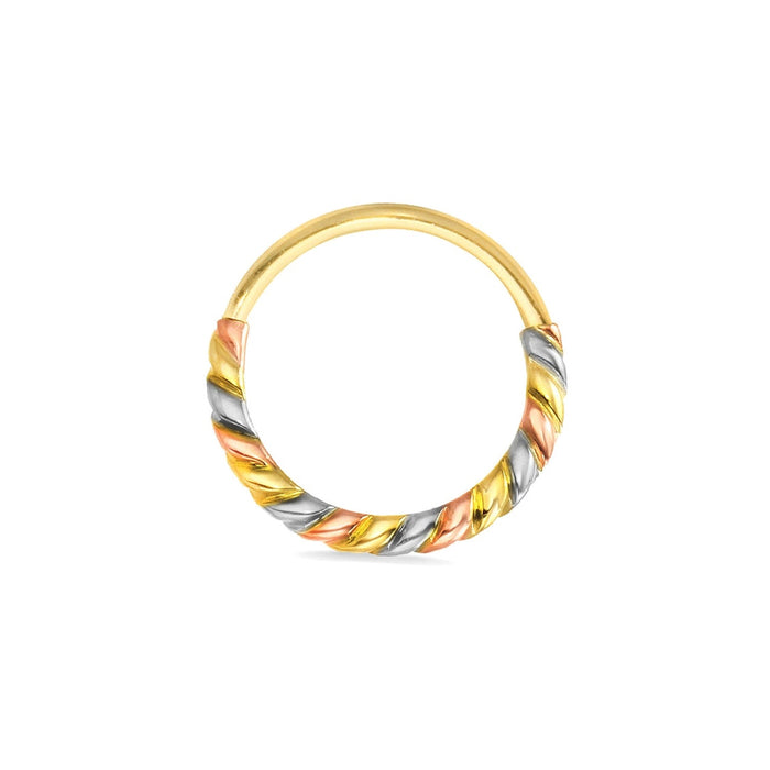 3 Color Twisted Seamless Ring