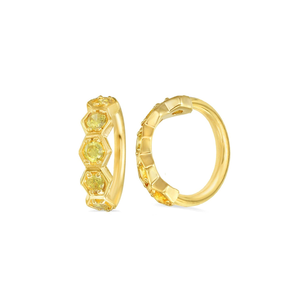 5 Gem Hexagon Seamless Ring