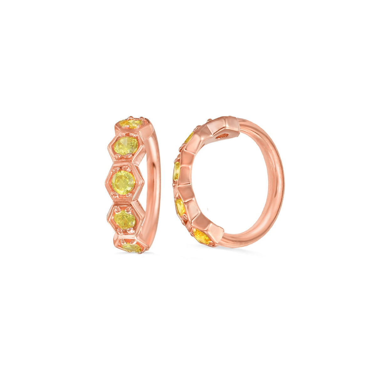 5 Gem Hexagon Seamless Ring