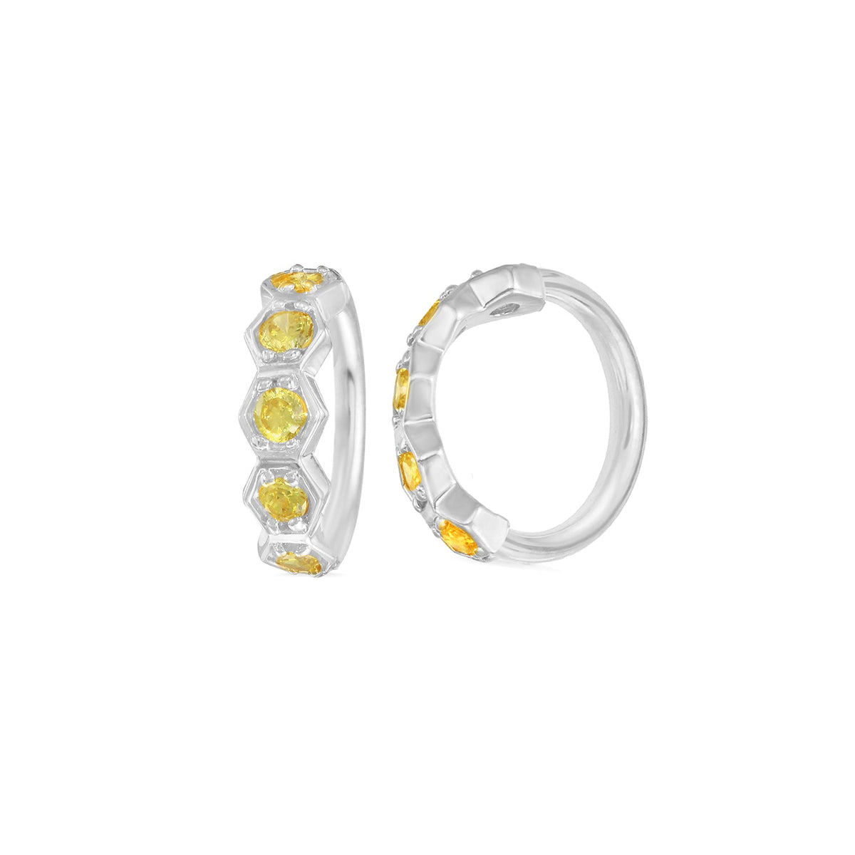 5 Gem Hexagon Seamless Ring