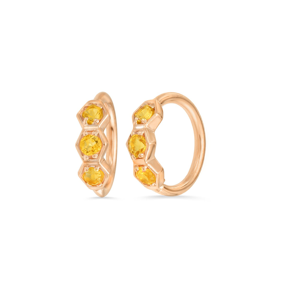 3 Gem Hexagon Seamless Ring