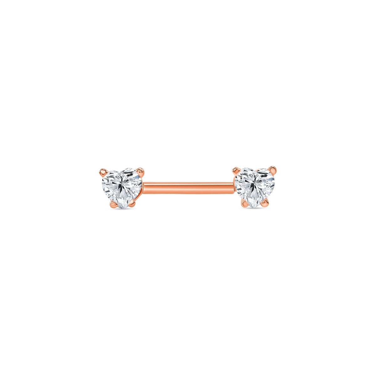 Heart Prong Straight Barbell