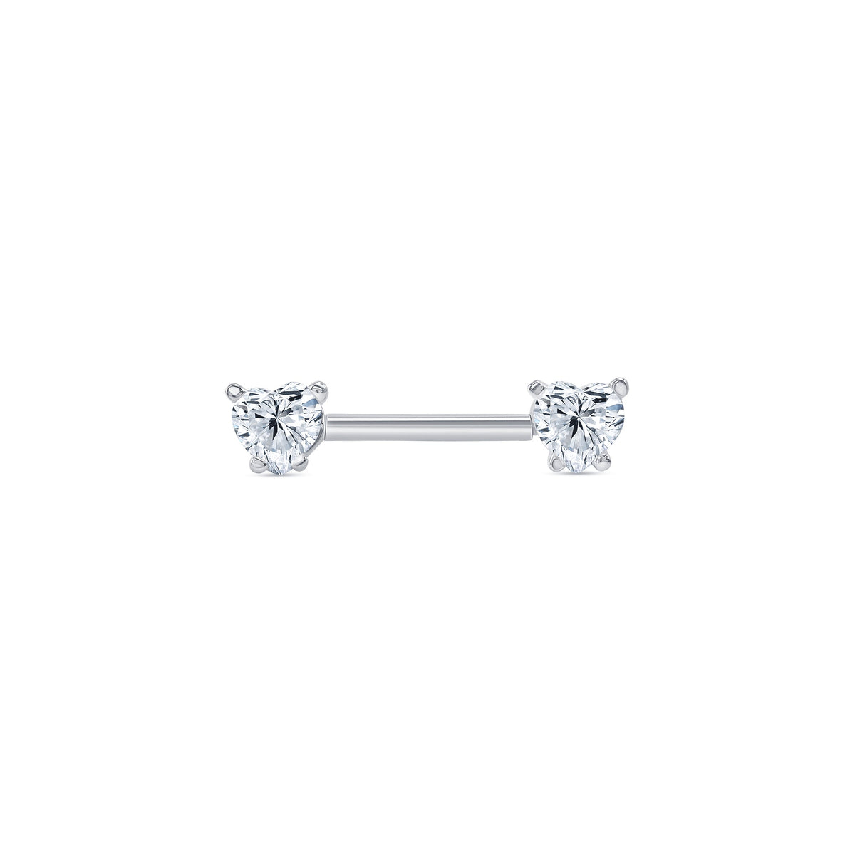 Heart Prong Straight Barbell