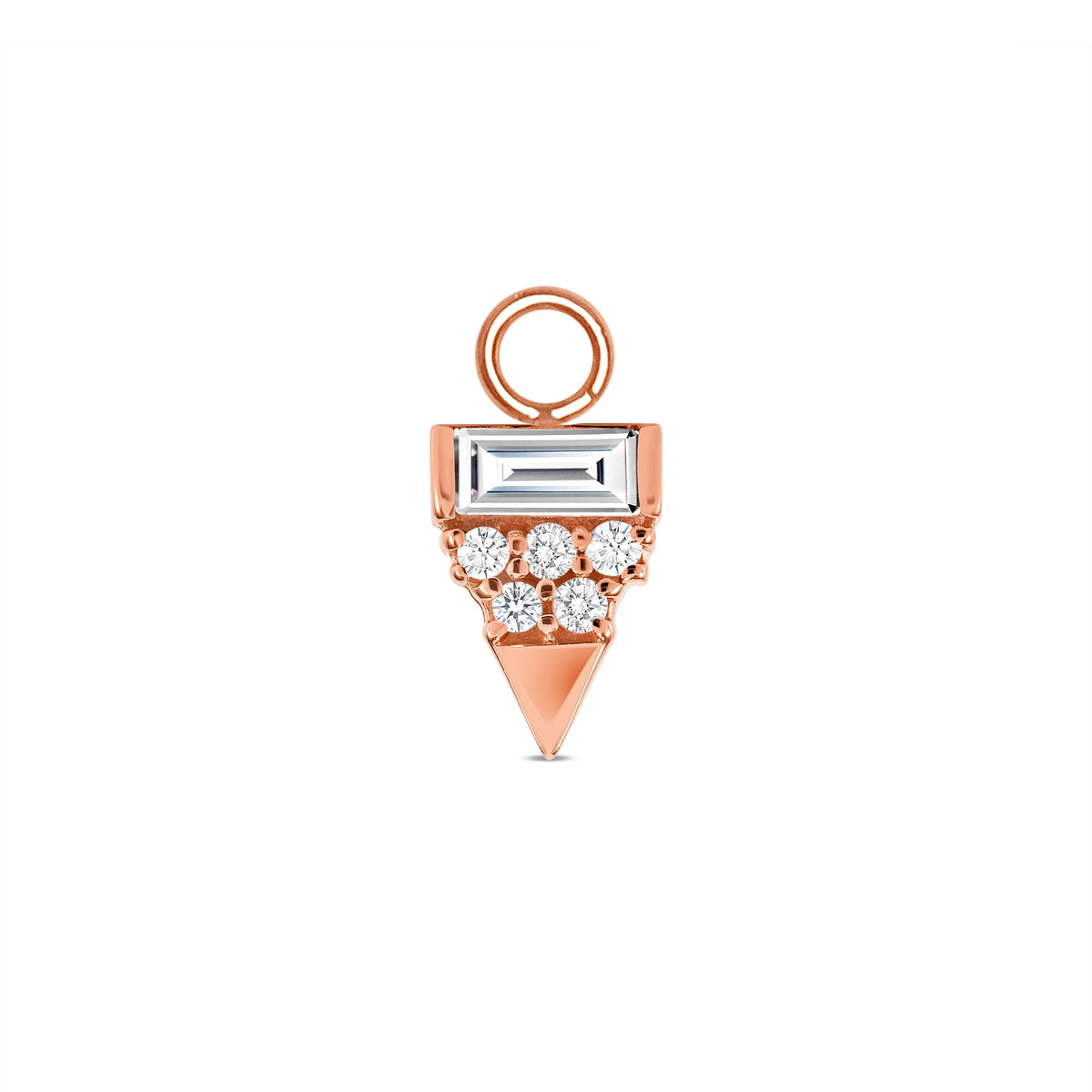 Triangle With Baguette Charm