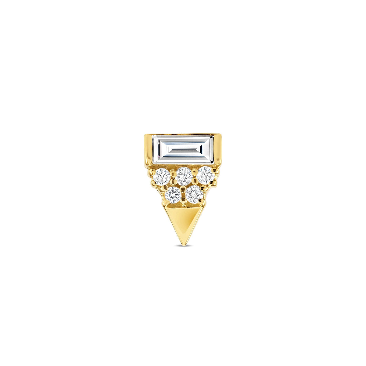 Triangle With Baguette End